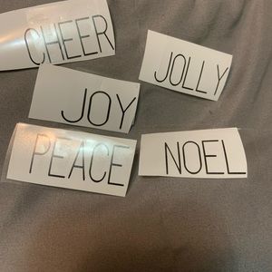 Custom words for Christmas ornaments